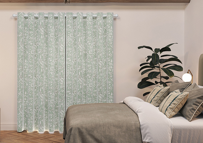 Aviary Velvet, Eucalyptus - Made to Measure Curtain - Image 7